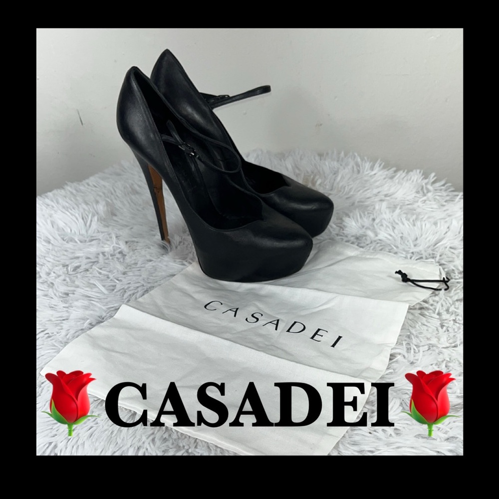 Casadei Black Women's Platform Heels